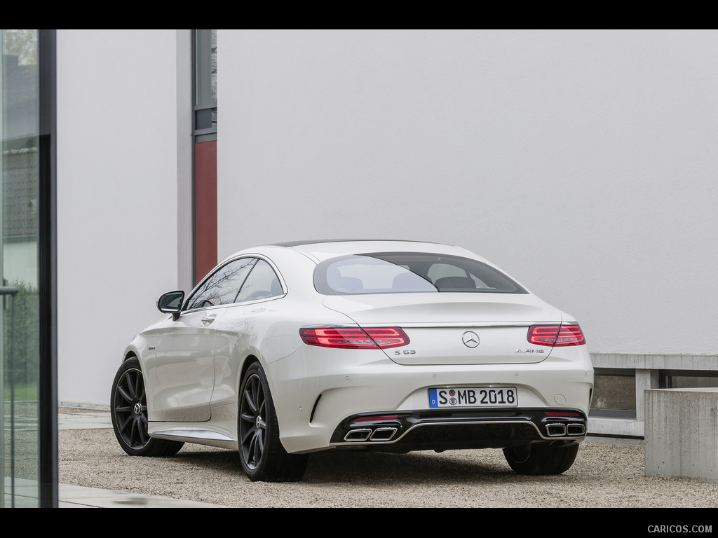 2015 Mercedes-Benz S63 AMG Coupe - Designo Diamond White Bright  - Rear