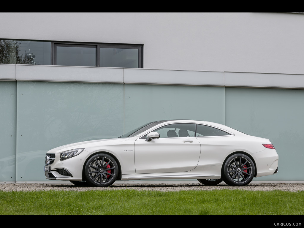 2015 Mercedes-Benz S63 AMG Coupe - Designo Diamond White Bright  - Side