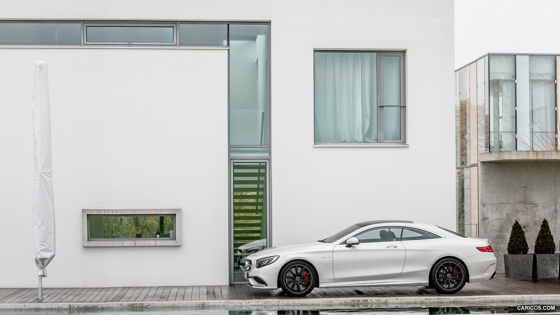 2015 Mercedes-Benz S63 AMG Coupe - Designo Diamond White Bright  - Side, #11 of 42