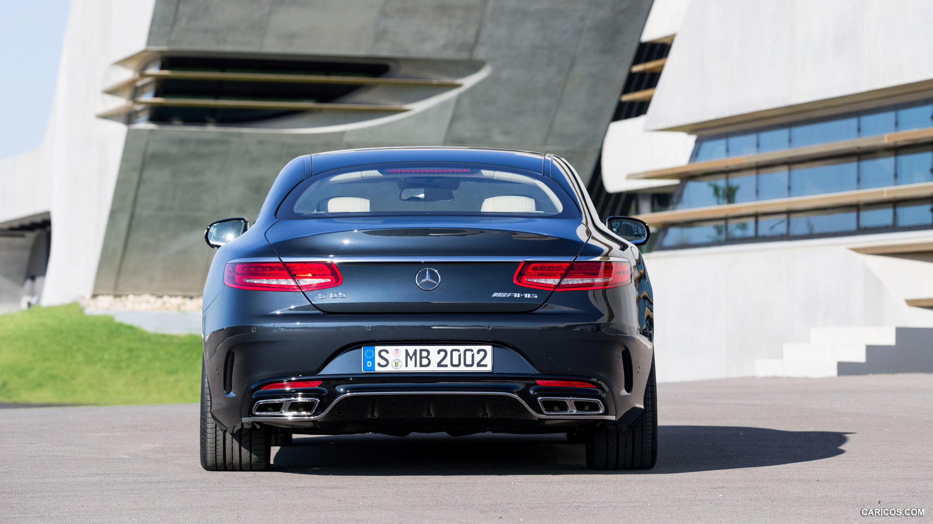 2015 Mercedes-Benz S65 AMG Coupe (Anthracite Blue) - Rear, #6 of 101