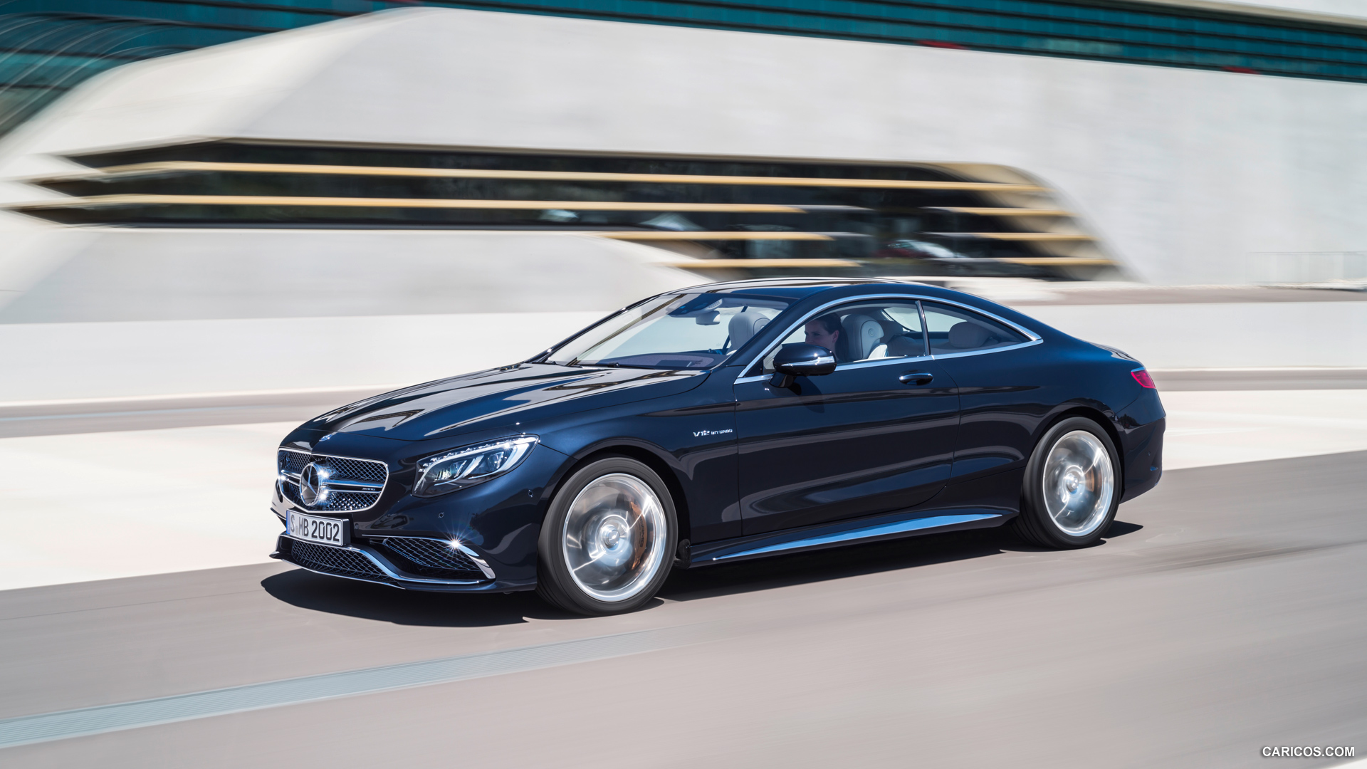2015 Mercedes-Benz S65 AMG Coupe (Anthracite Blue) - Side, #2 of 101