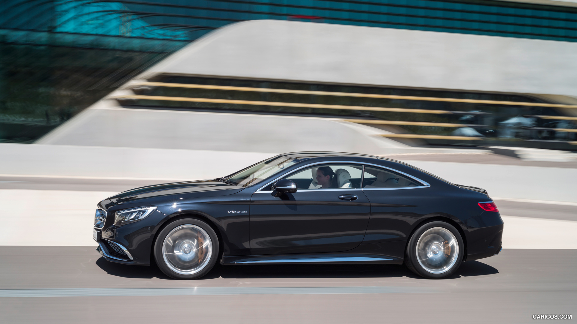 2015 Mercedes-Benz S65 AMG Coupe (Anthracite Blue) - Side, #3 of 101