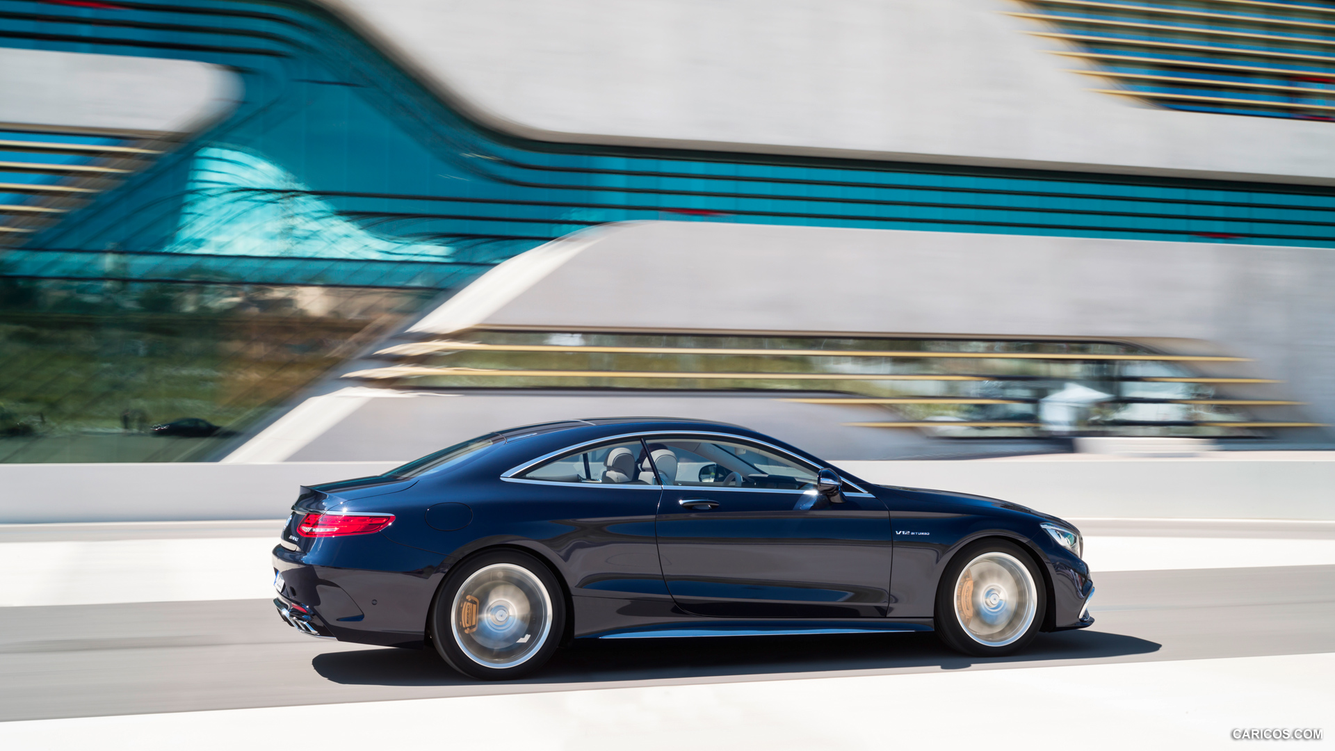2015 Mercedes-Benz S65 AMG Coupe (Anthracite Blue) - Side, #4 of 101