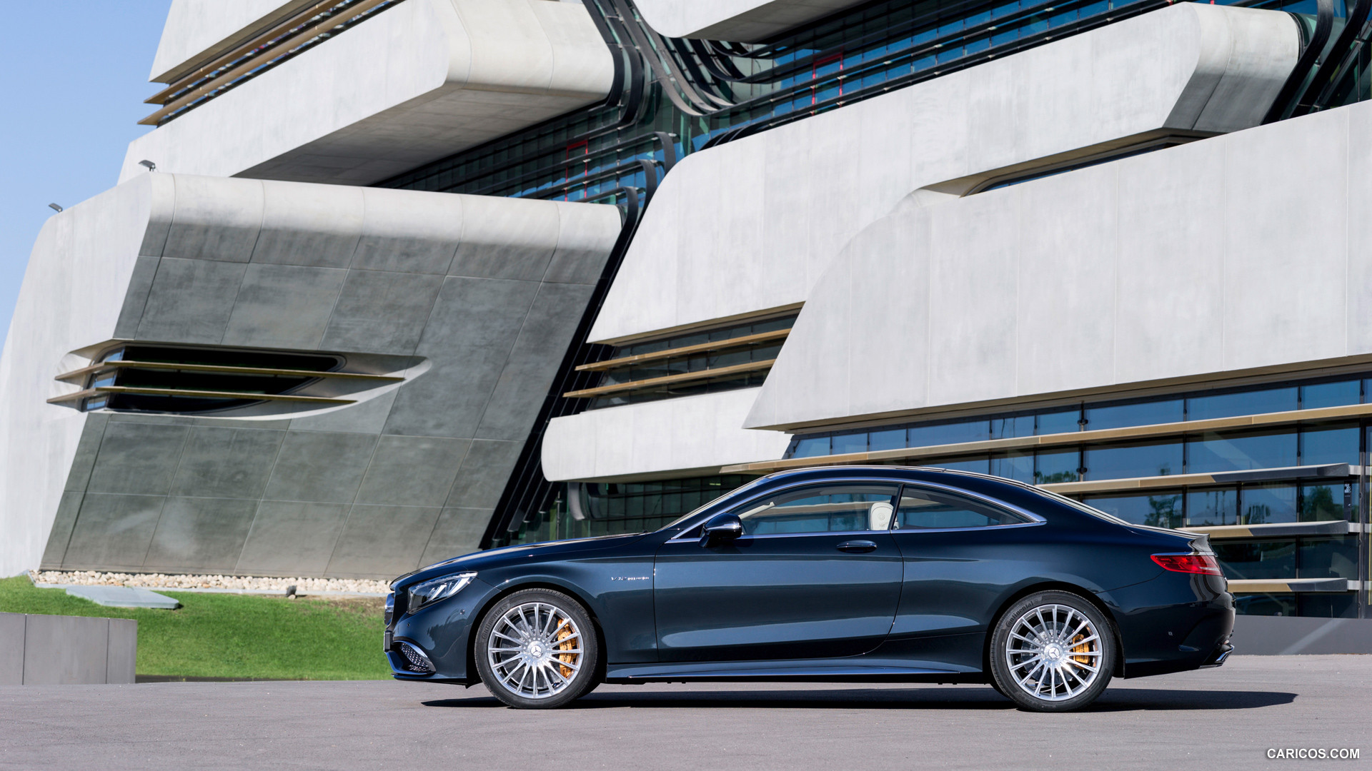 2015 Mercedes-Benz S65 AMG Coupe (Anthracite Blue) - Side, #8 of 101
