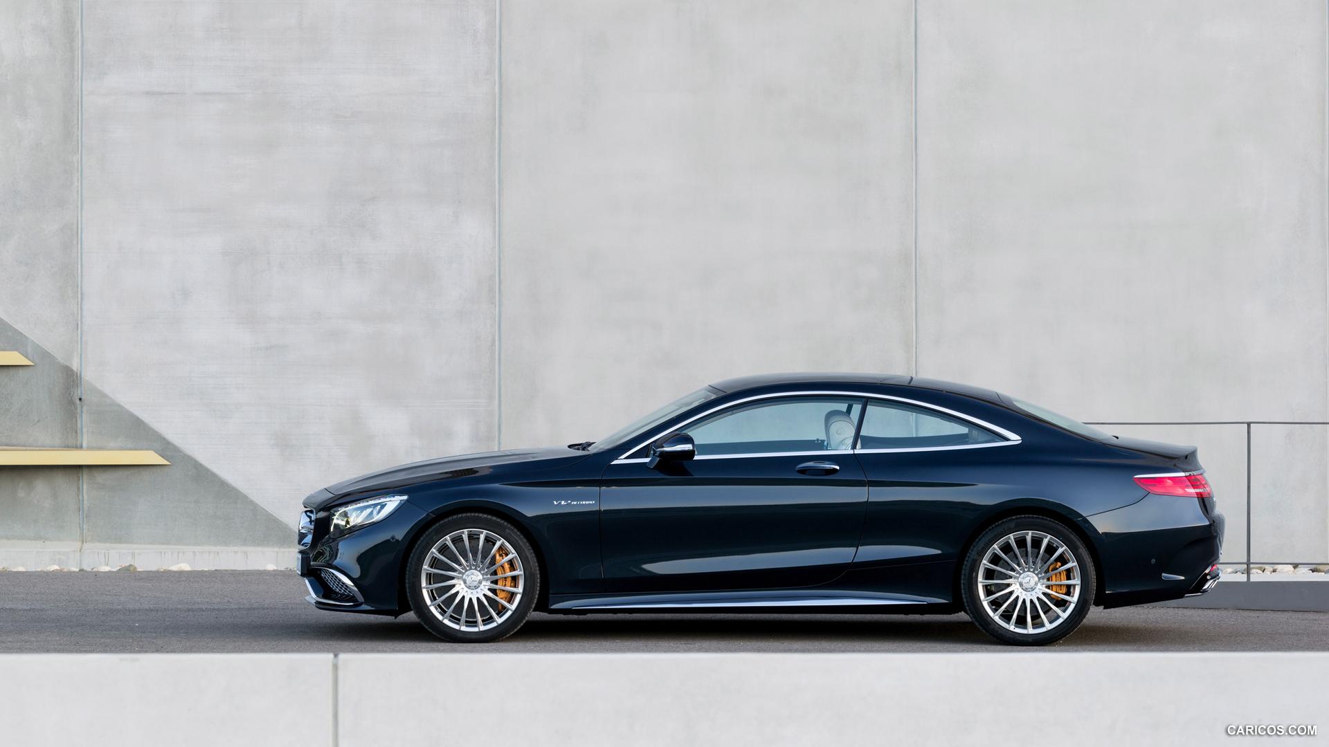 2015 Mercedes-Benz S65 AMG Coupe (Anthracite Blue) - Side, #9 of 101