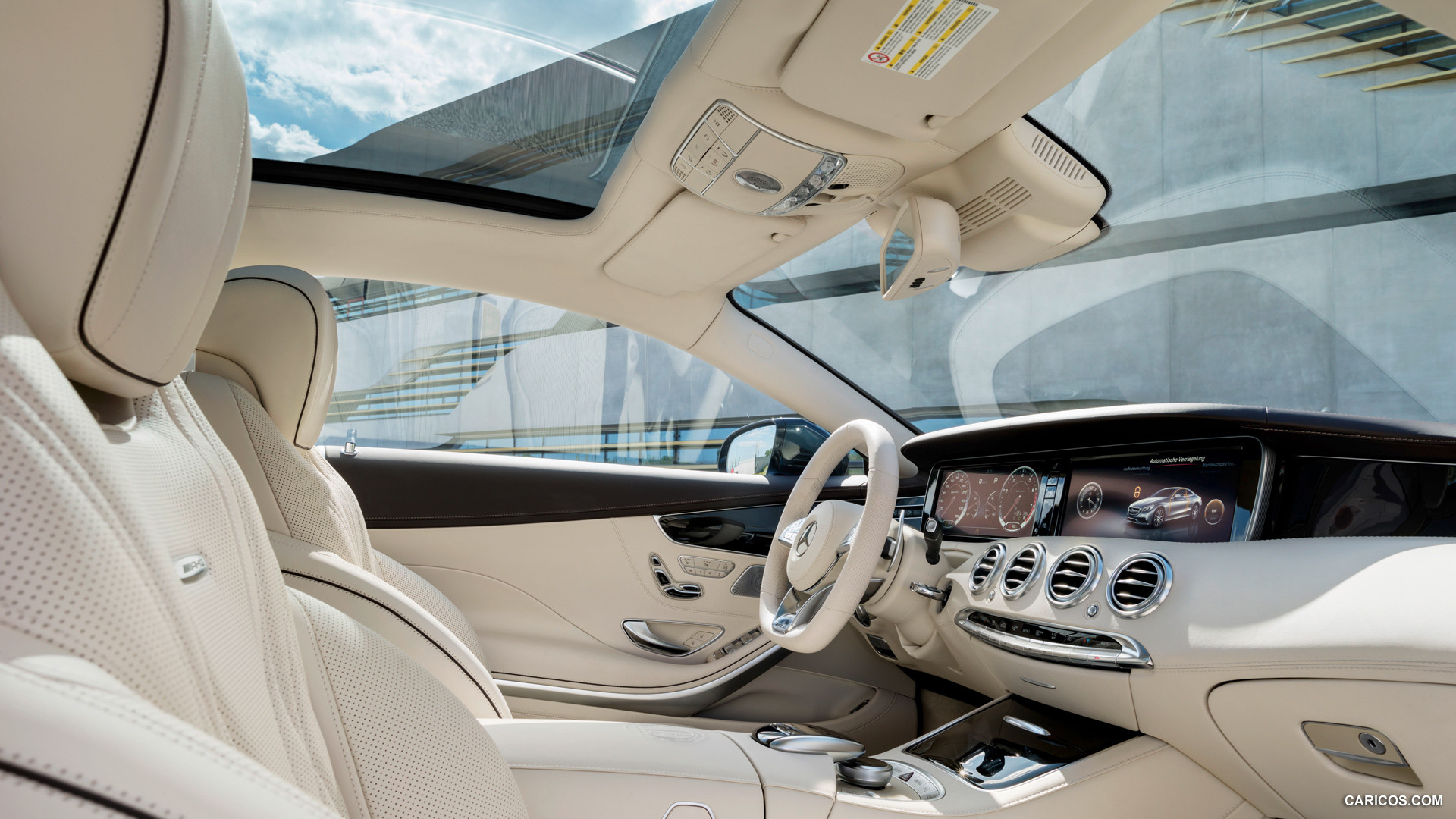 2015 Mercedes-Benz S65 AMG Coupe (Designo Porcelain / Espresso Brown) - Interior, #25 of 101