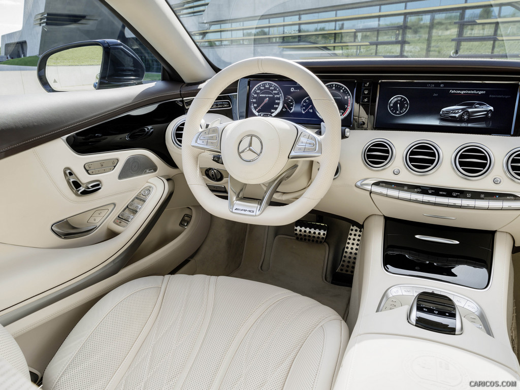 2015 Mercedes-Benz S65 AMG Coupe (Designo Porcelain / Espresso Brown) - Interior