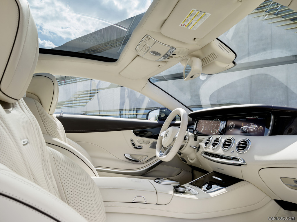 2015 Mercedes-Benz S65 AMG Coupe (Designo Porcelain / Espresso Brown) - Interior