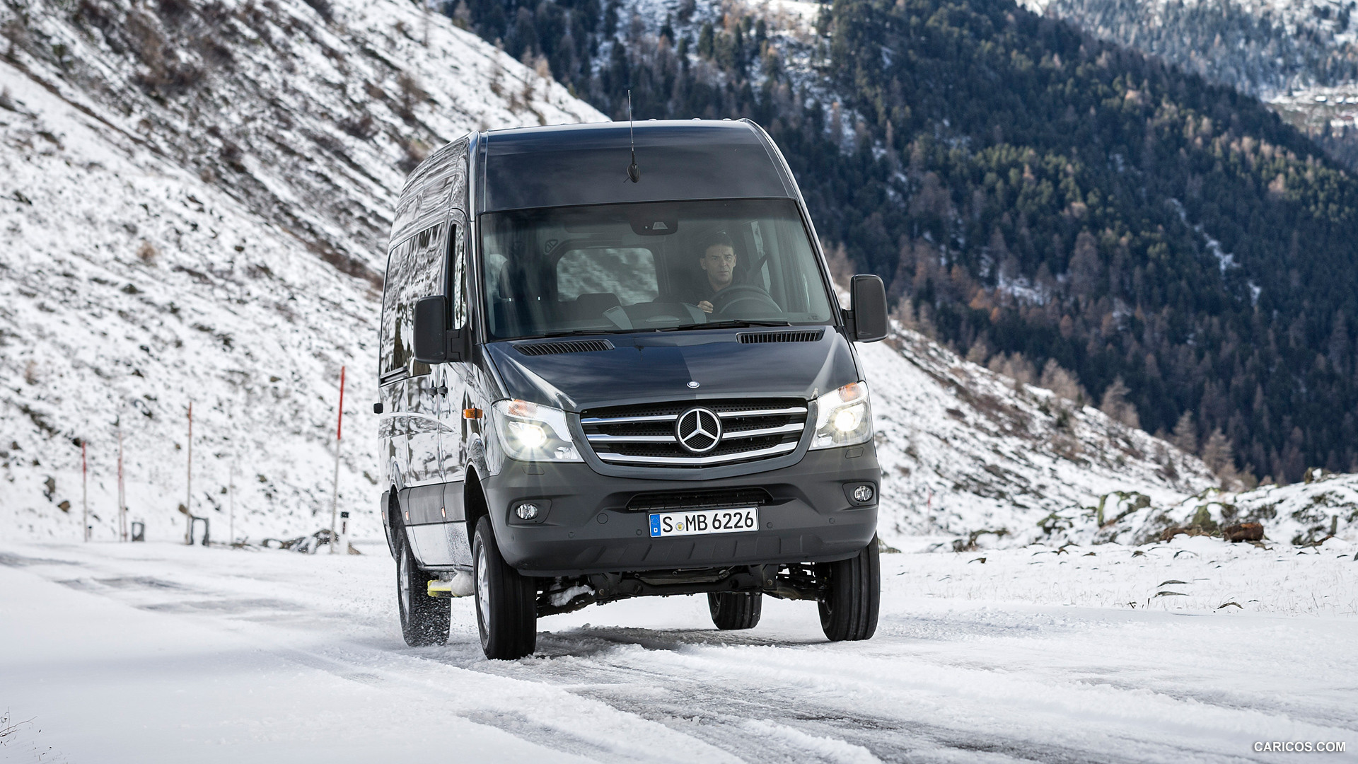 2015 Mercedes-Benz Sprinter 316 BlueTec 4X4 - In Snow - Front, #36 of 126