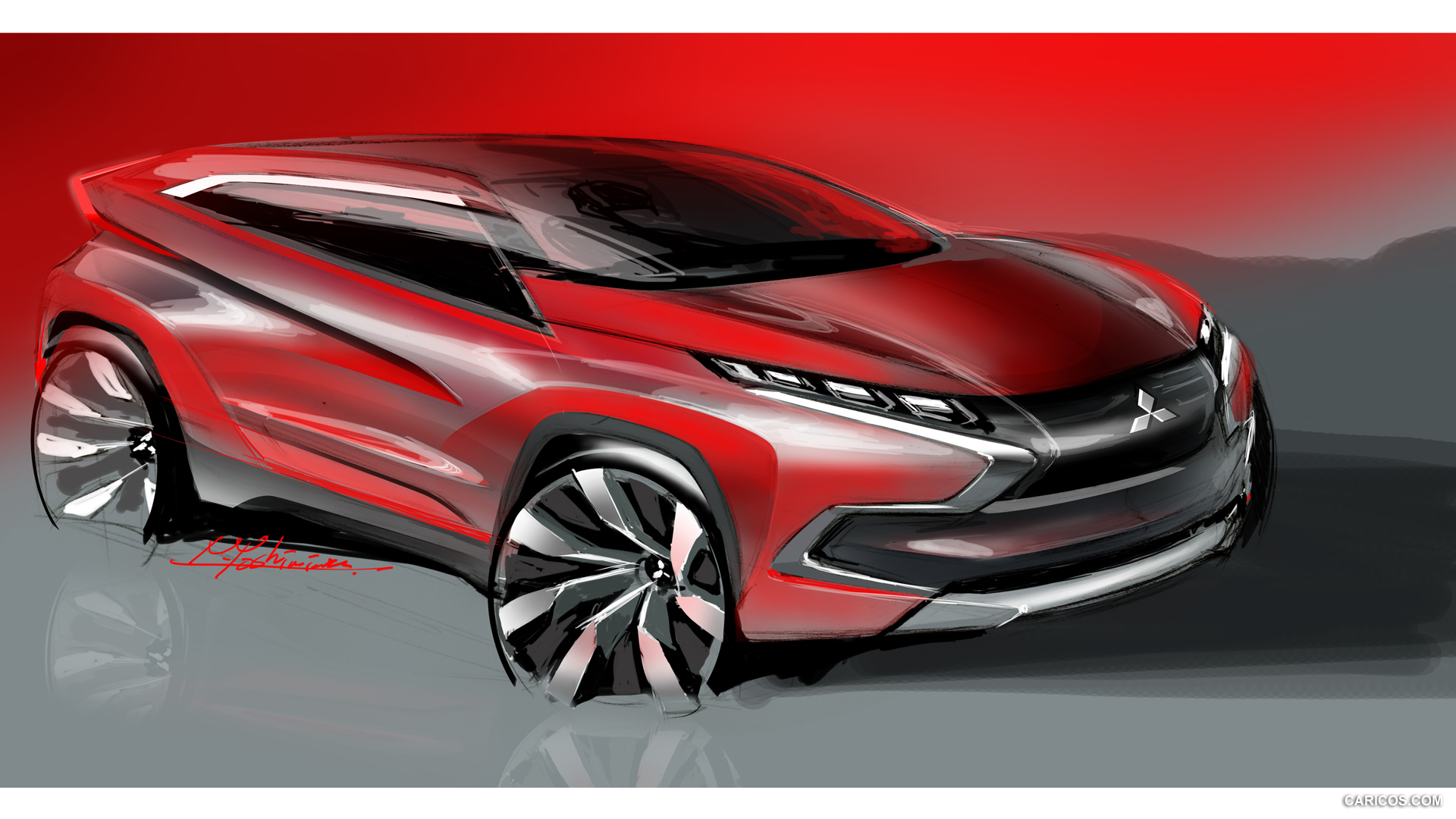 2015 Mitsubishi XR-PHEV II Concept  - Design Sketch, #22 of 28