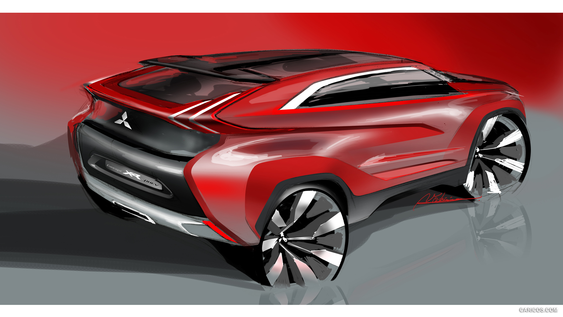 2015 Mitsubishi XR-PHEV II Concept  - Design Sketch, #23 of 28