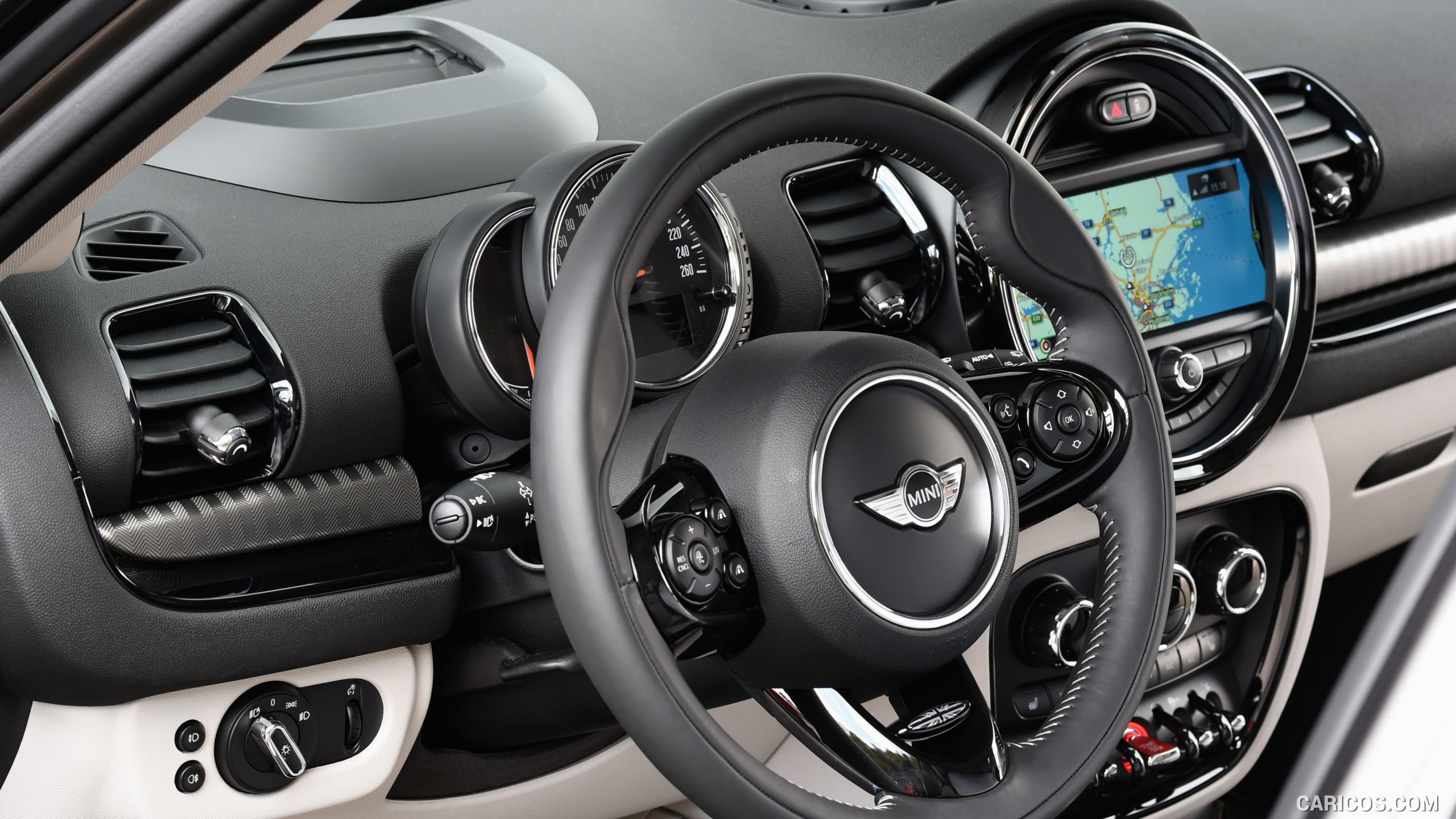 2016 MINI Cooper S Clubman in Metallic Melting Silver - Interior, Steering Wheel, #235 of 380