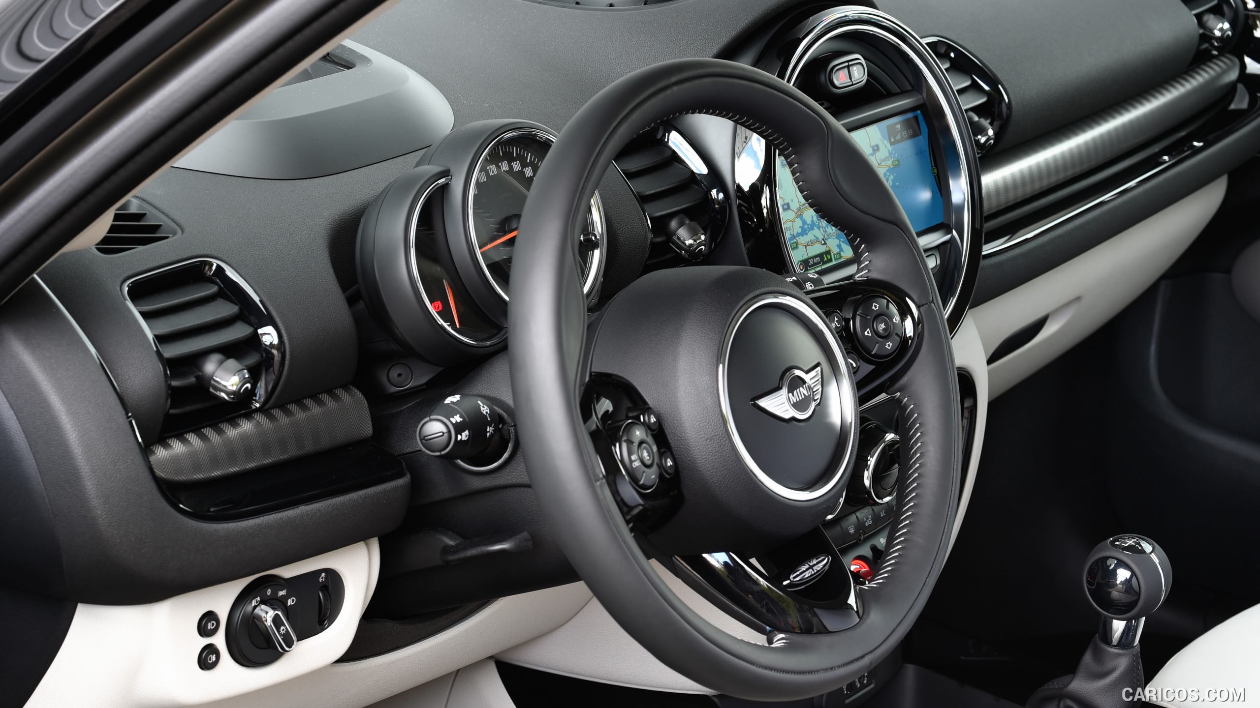 2016 MINI Cooper S Clubman in Metallic Melting Silver - Interior, Steering Wheel, #236 of 380