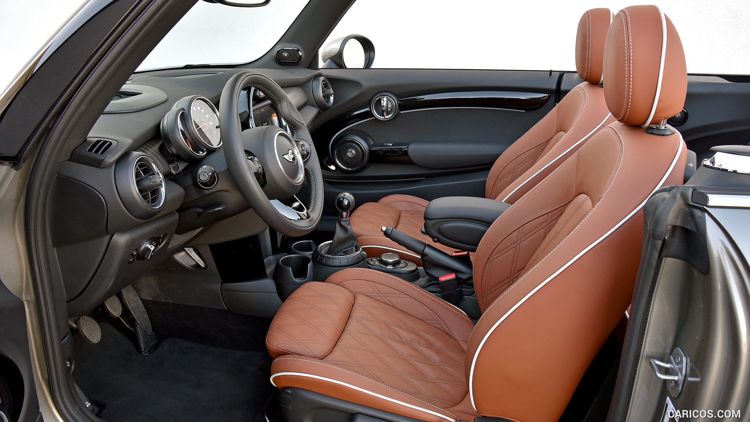 2016 MINI Cooper S Convertible (Color: Melting Silver Metallic) - Interior, Front Seats, #320 of 332