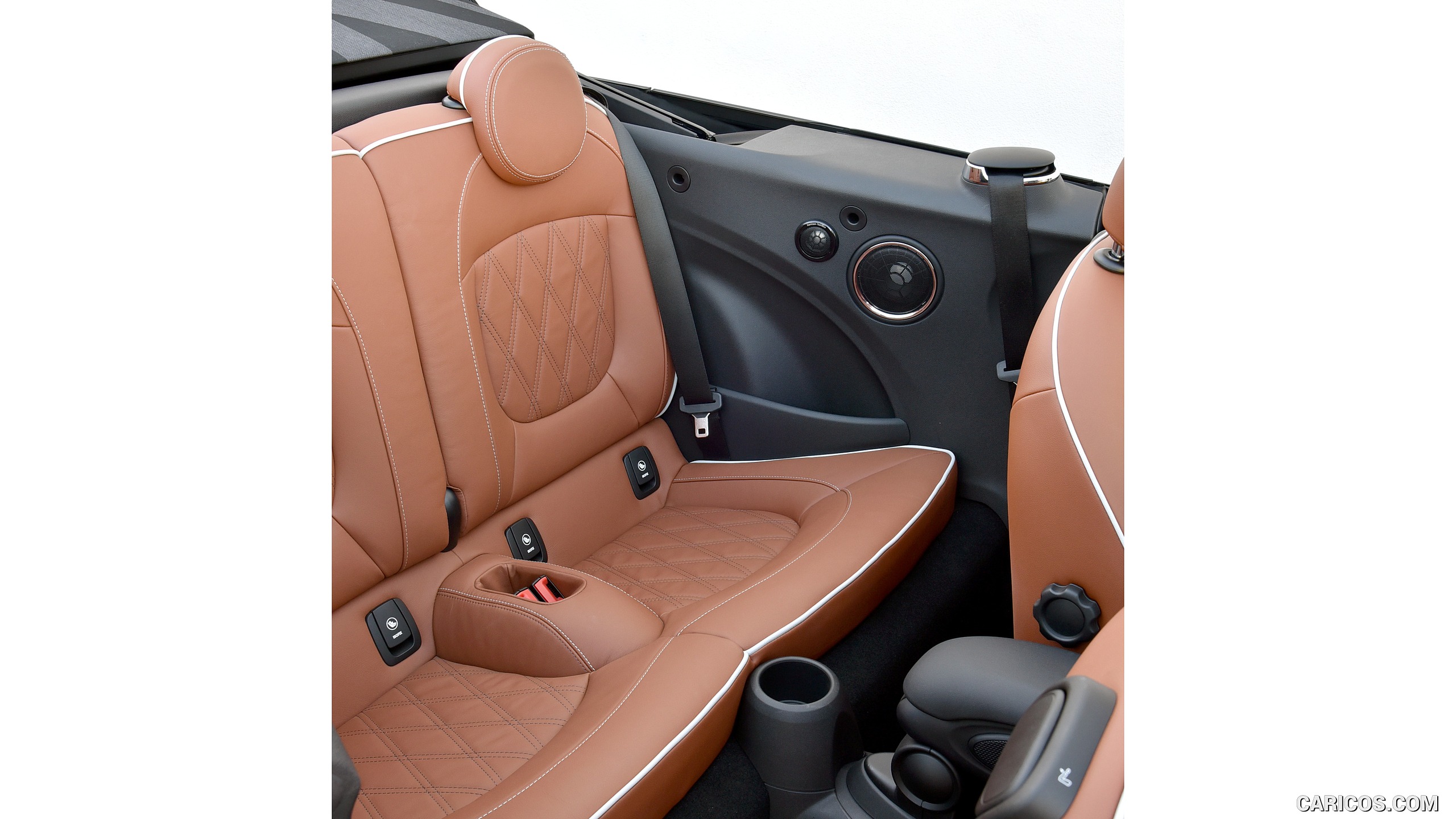 2016 MINI Cooper S Convertible (Color: Melting Silver Metallic) - Interior, Rear Seats, #322 of 332