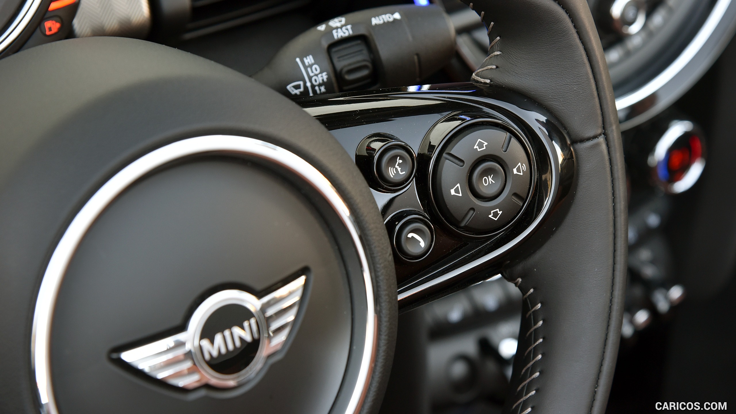2016 MINI Cooper S Convertible (Color: Melting Silver Metallic) - Interior, Steering Wheel, #308 of 332