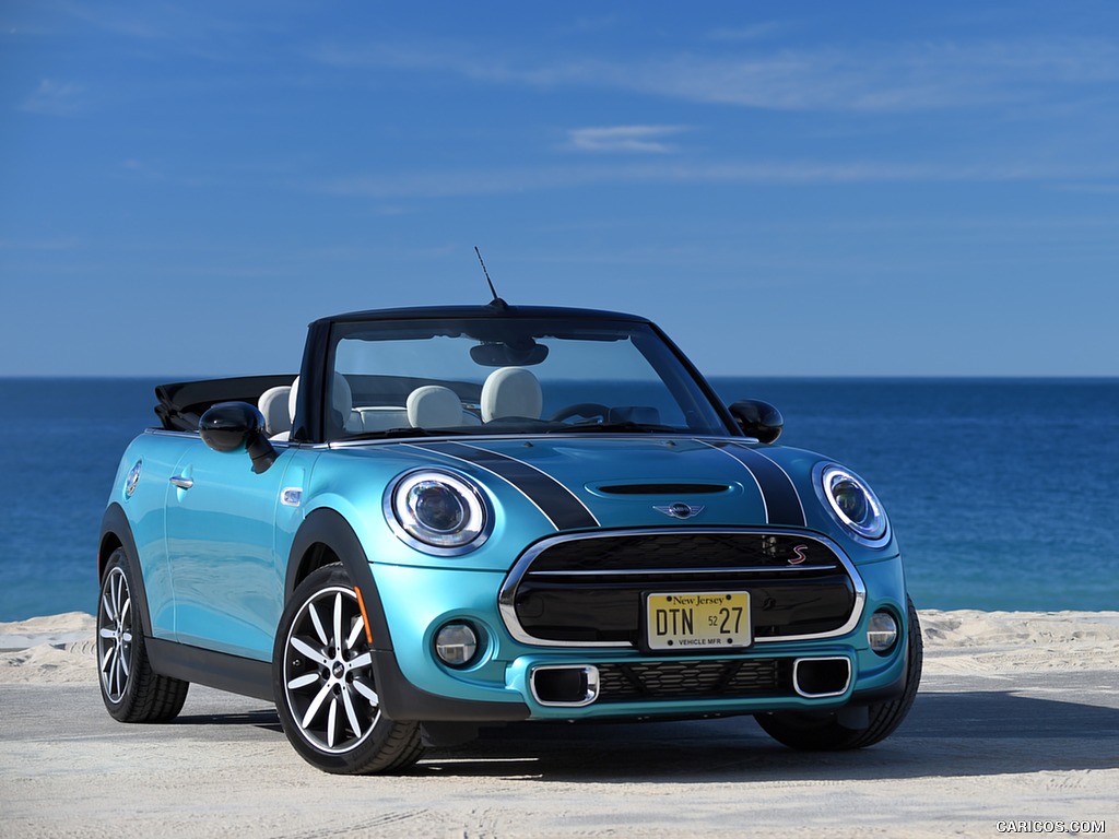 2016 MINI Cooper S Convertible (Color: Caribbean Aqua Metallic) - Front