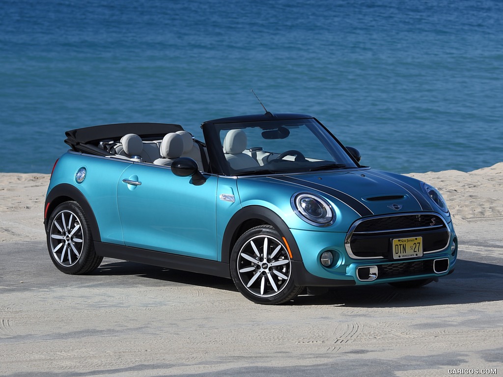 2016 MINI Cooper S Convertible (Color: Caribbean Aqua Metallic) - Front