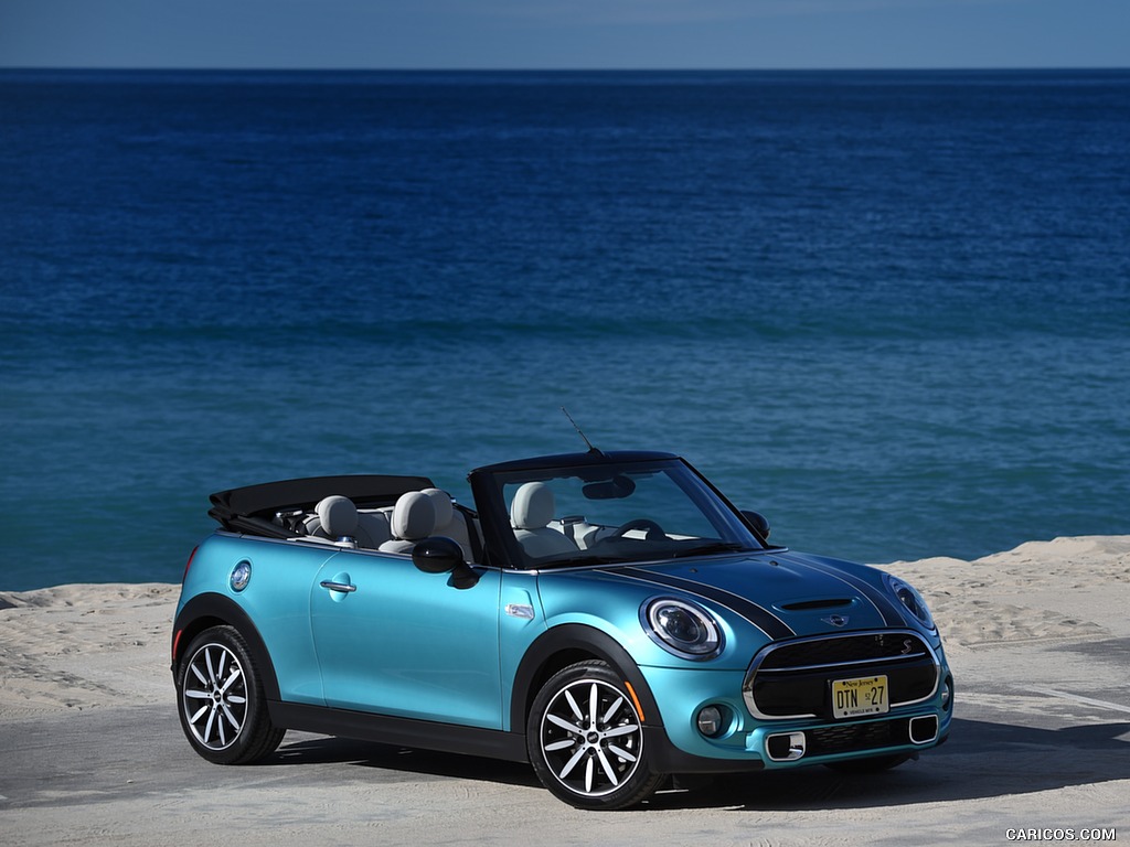 2016 MINI Cooper S Convertible (Color: Caribbean Aqua Metallic) - Front