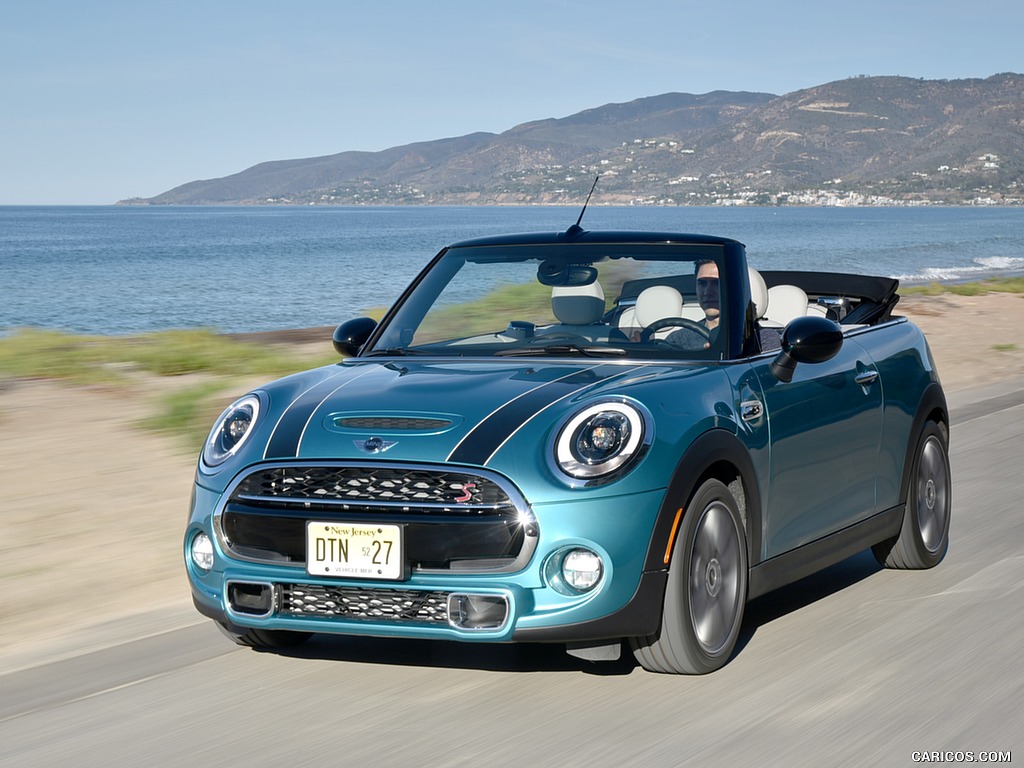 2016 MINI Cooper S Convertible (Color: Caribbean Aqua Metallic) - Front