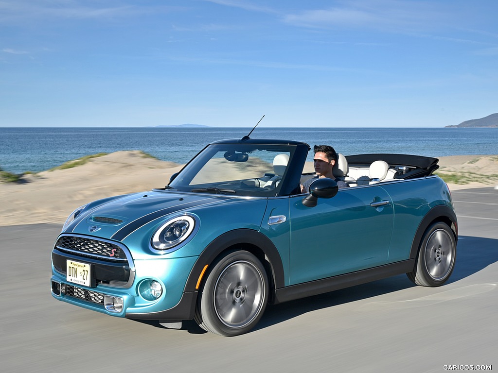 2016 MINI Cooper S Convertible (Color: Caribbean Aqua Metallic) - Front