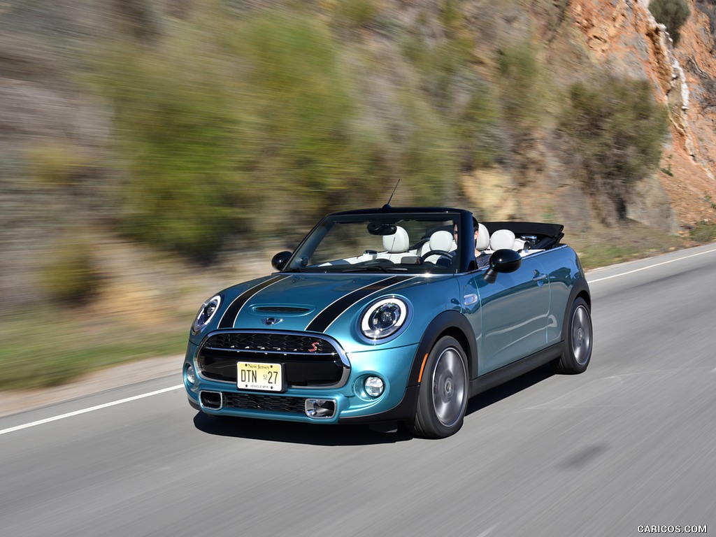 2016 MINI Cooper S Convertible (Color: Caribbean Aqua Metallic) - Front