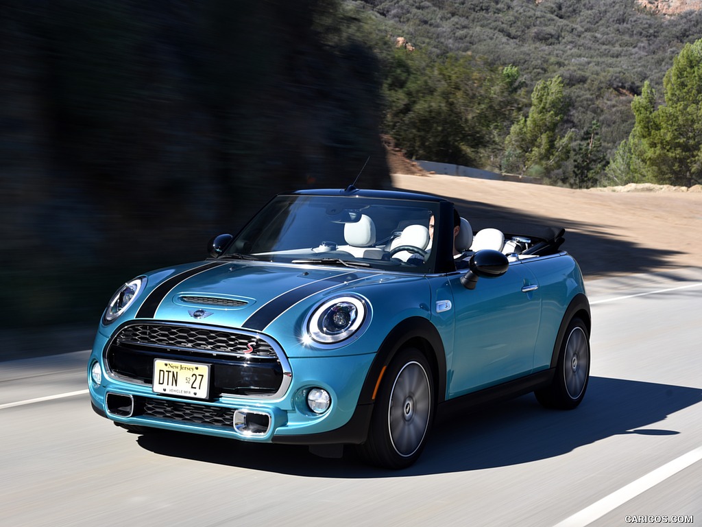 2016 MINI Cooper S Convertible (Color: Caribbean Aqua Metallic) - Front