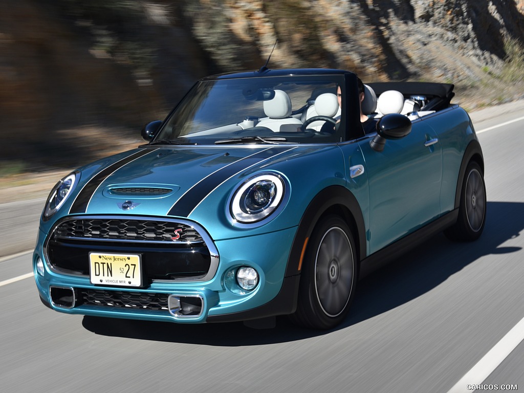 2016 MINI Cooper S Convertible (Color: Caribbean Aqua Metallic) - Front