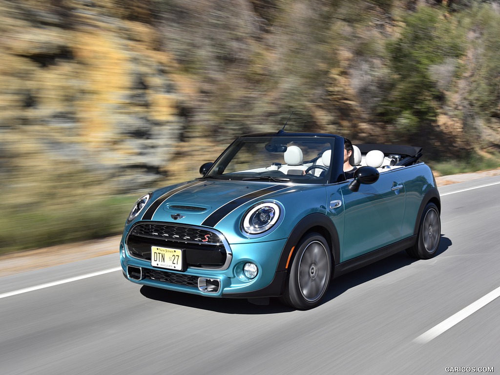 2016 MINI Cooper S Convertible (Color: Caribbean Aqua Metallic) - Front