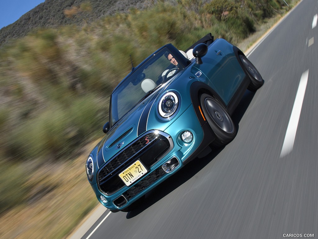 2016 MINI Cooper S Convertible (Color: Caribbean Aqua Metallic) - Front