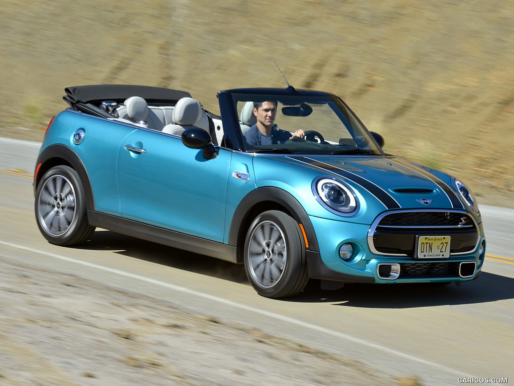 2016 MINI Cooper S Convertible (Color: Caribbean Aqua Metallic) - Front