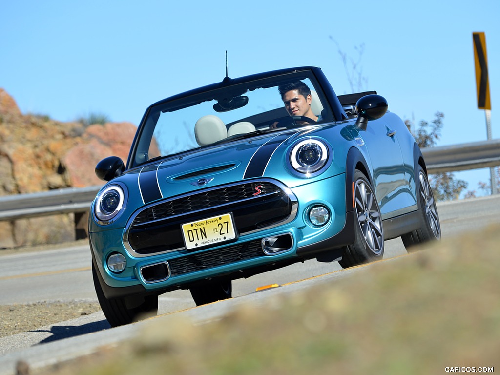 2016 MINI Cooper S Convertible (Color: Caribbean Aqua Metallic) - Front