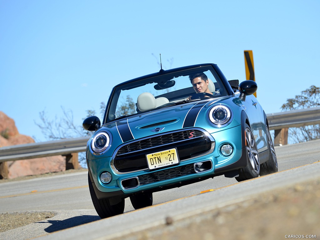 2016 MINI Cooper S Convertible (Color: Caribbean Aqua Metallic) - Front