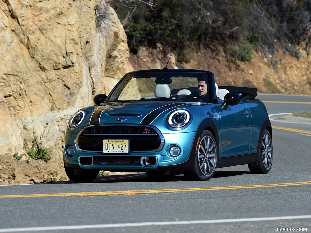 2016 MINI Cooper S Convertible (Color: Caribbean Aqua Metallic) - Front