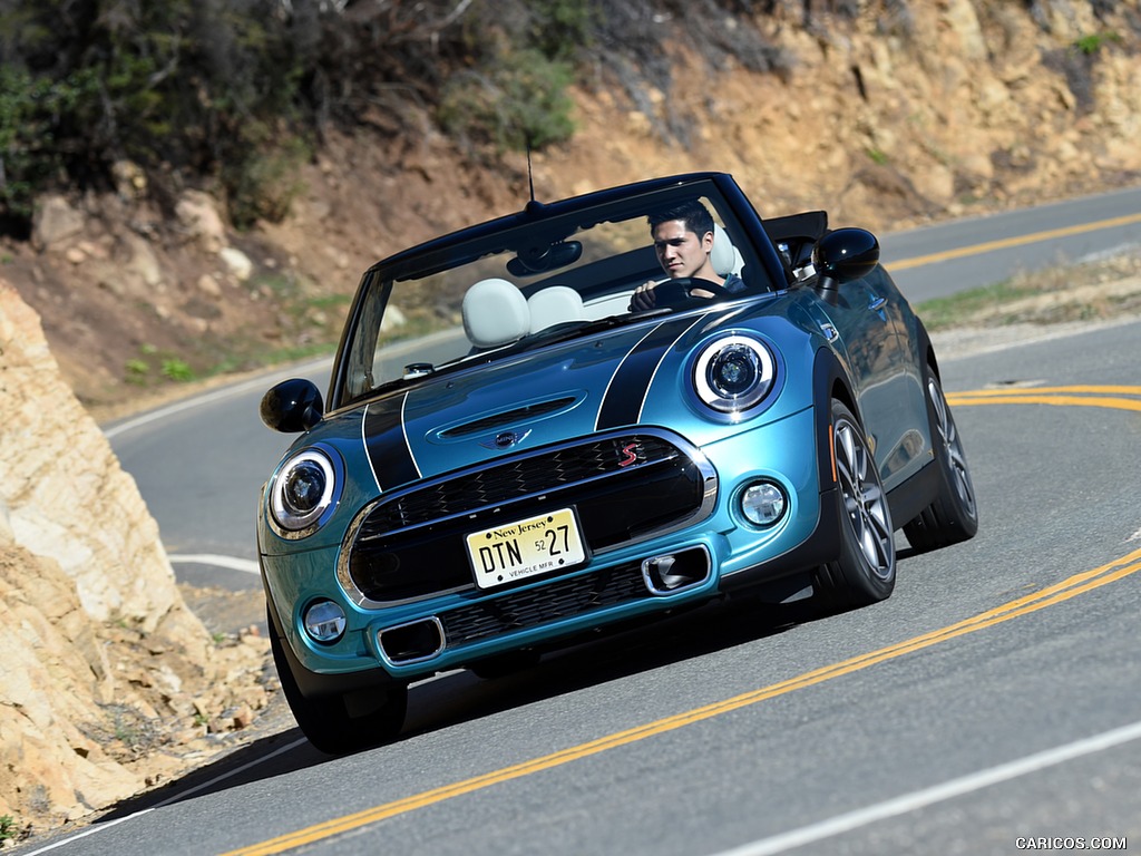 2016 MINI Cooper S Convertible (Color: Caribbean Aqua Metallic) - Front