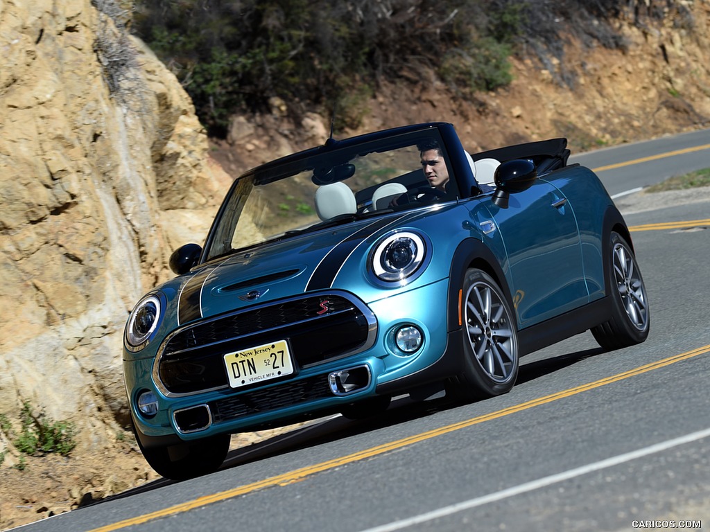 2016 MINI Cooper S Convertible (Color: Caribbean Aqua Metallic) - Front