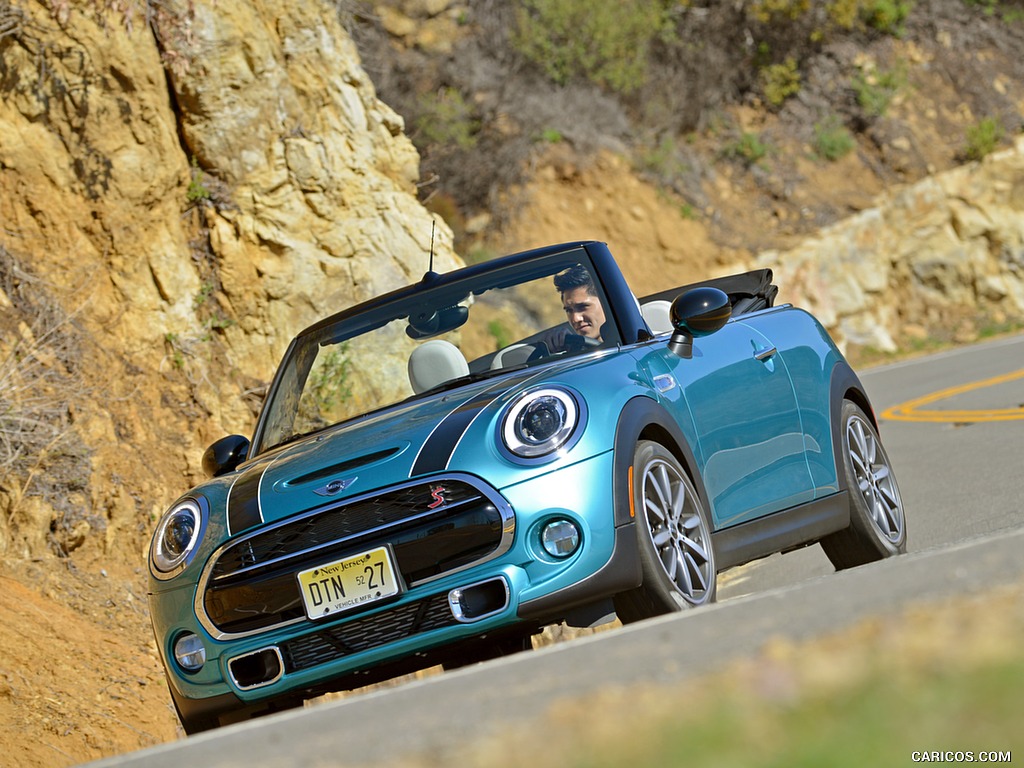 2016 MINI Cooper S Convertible (Color: Caribbean Aqua Metallic) - Front