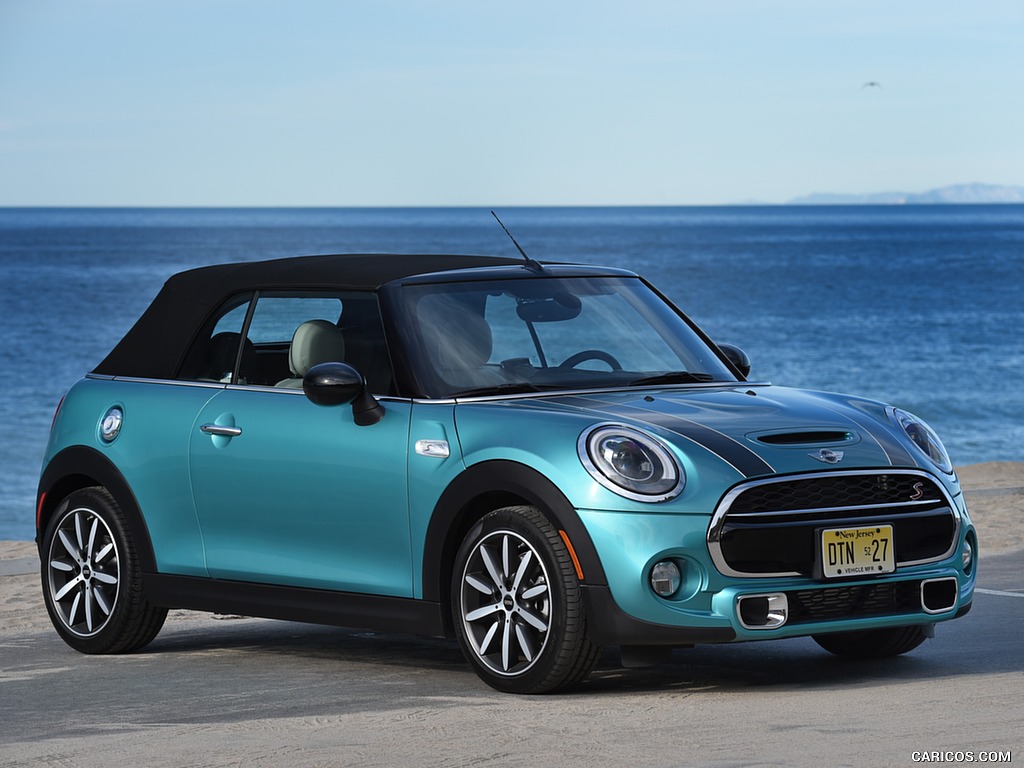 2016 MINI Cooper S Convertible (Color: Caribbean Aqua Metallic) - Front