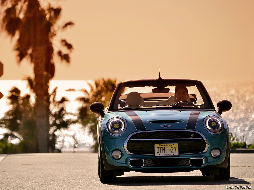 2016 MINI Cooper S Convertible (Color: Caribbean Aqua Metallic) - Front