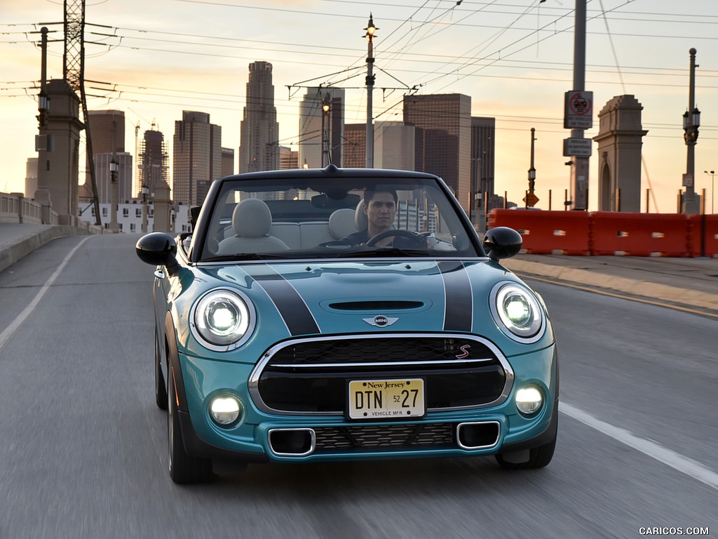 2016 MINI Cooper S Convertible (Color: Caribbean Aqua Metallic) - Front