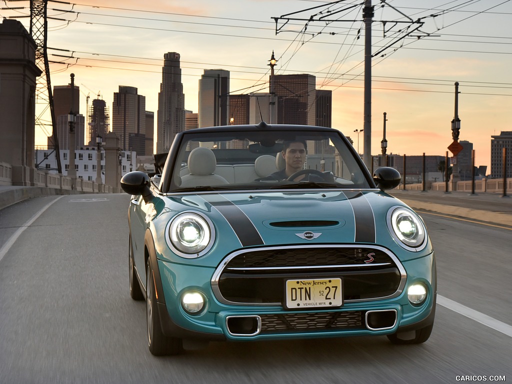 2016 MINI Cooper S Convertible (Color: Caribbean Aqua Metallic) - Front