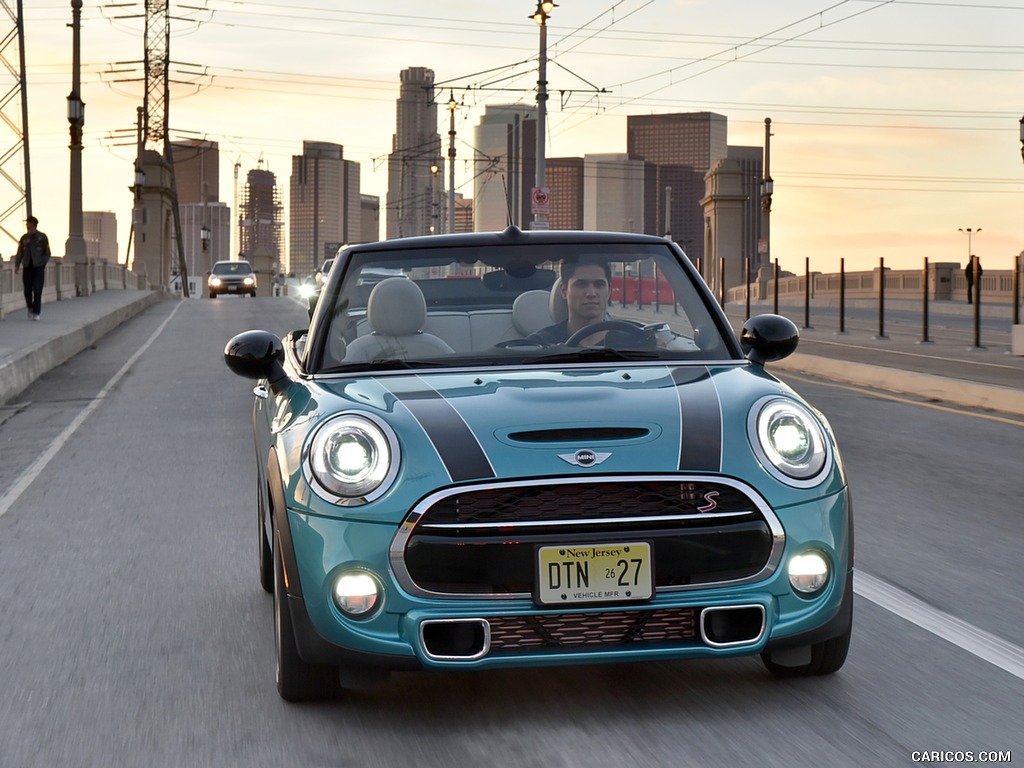 2016 MINI Cooper S Convertible (Color: Caribbean Aqua Metallic) - Front