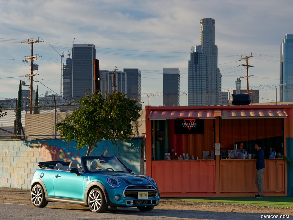 2016 MINI Cooper S Convertible (Color: Caribbean Aqua Metallic) - Front