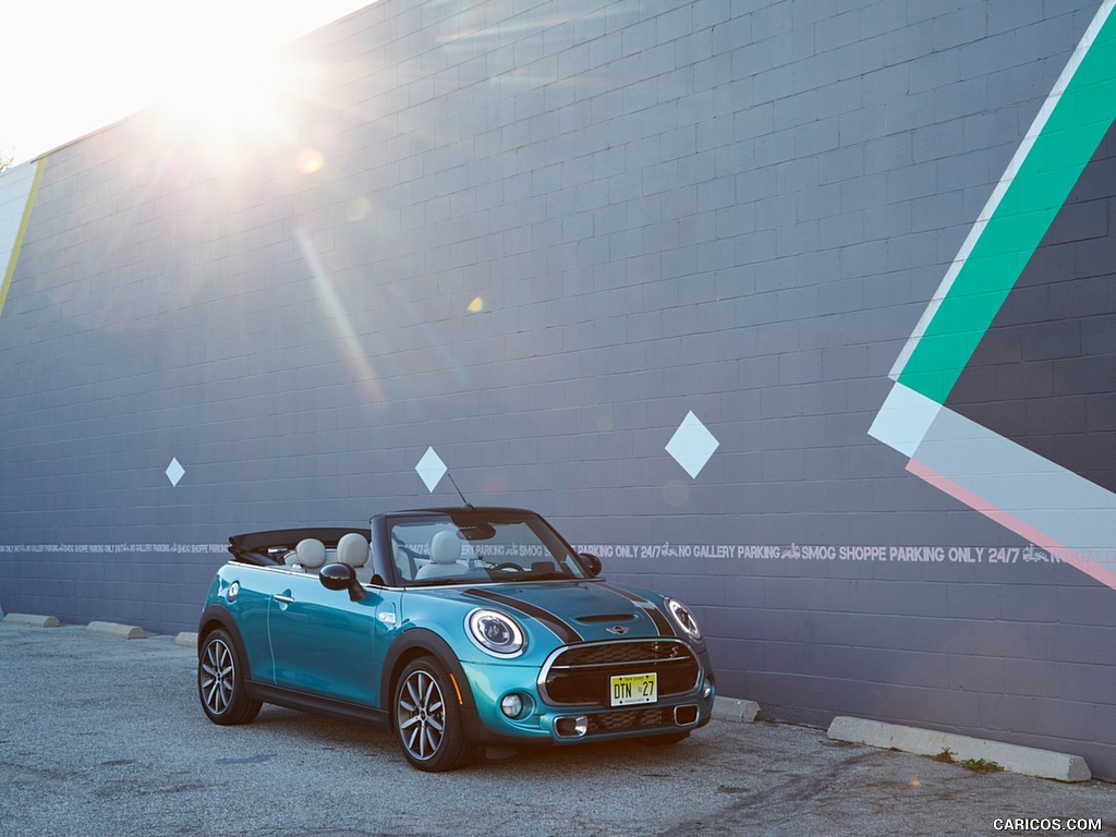 2016 MINI Cooper S Convertible (Color: Caribbean Aqua Metallic) - Front