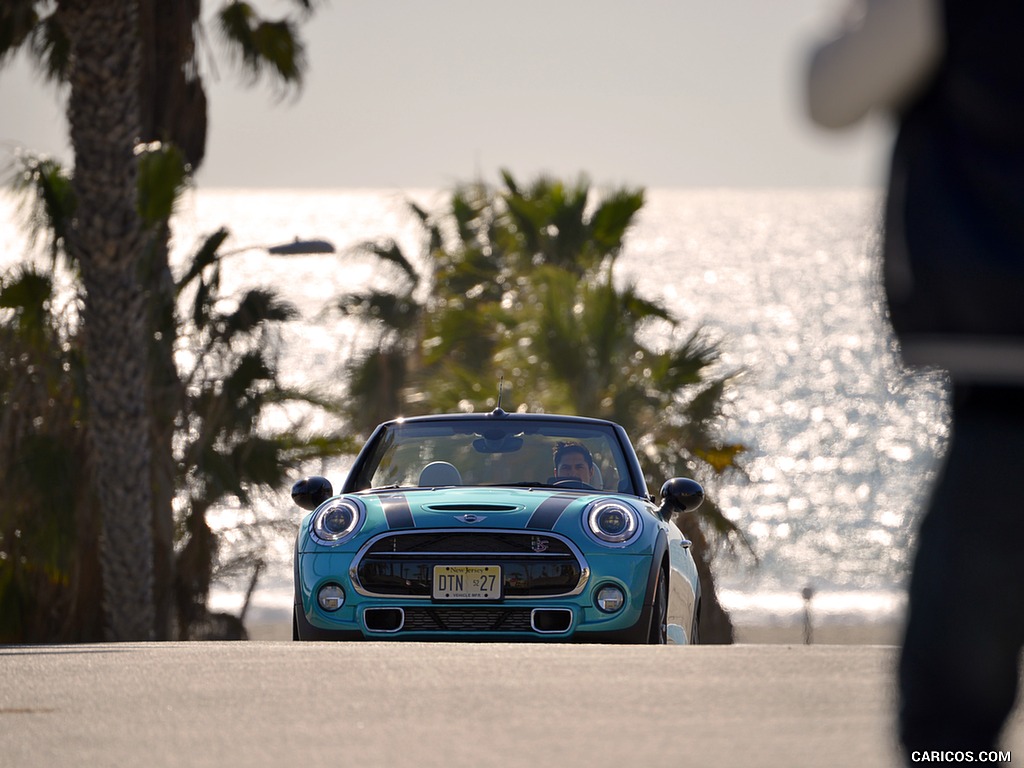 2016 MINI Cooper S Convertible (Color: Caribbean Aqua Metallic) - Front