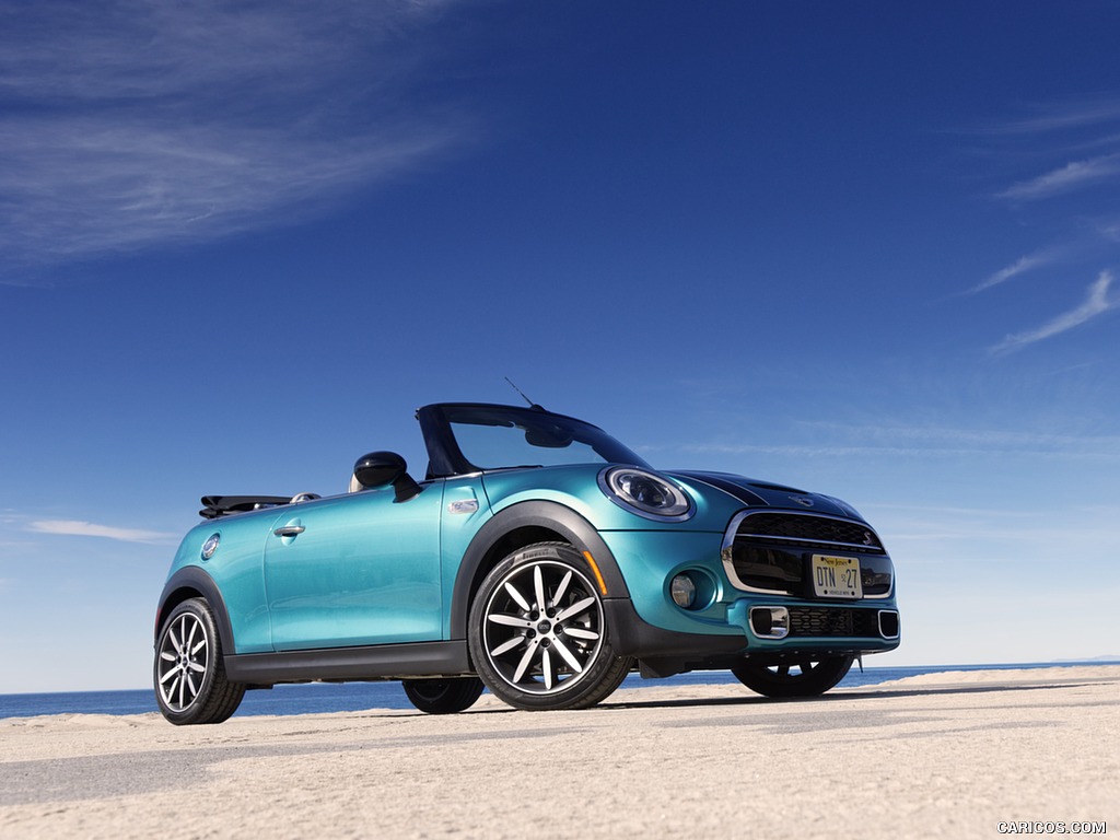 2016 MINI Cooper S Convertible (Color: Caribbean Aqua Metallic) - Side