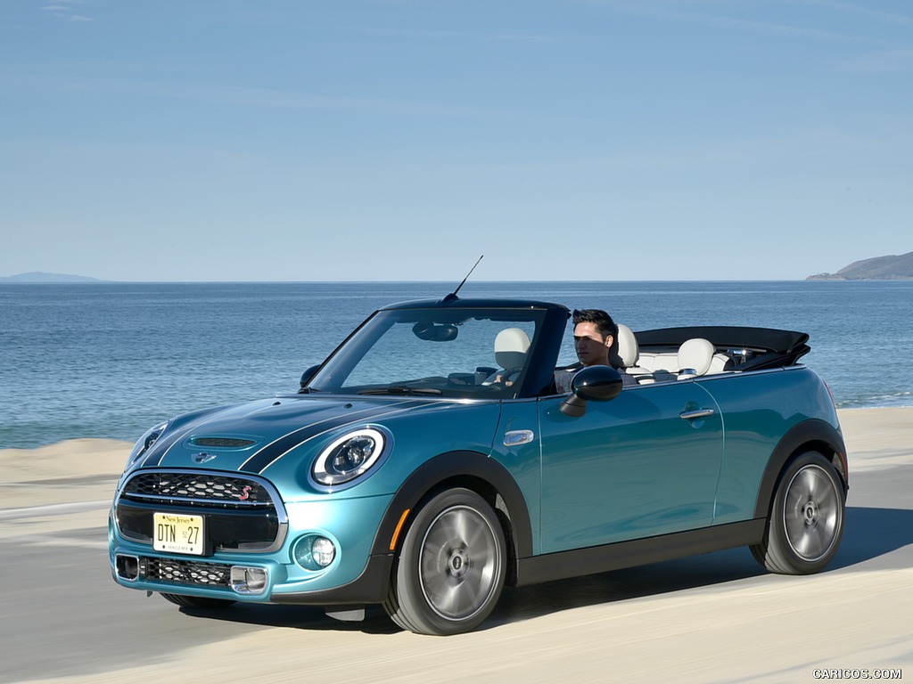 2016 MINI Cooper S Convertible (Color: Caribbean Aqua Metallic) - Side