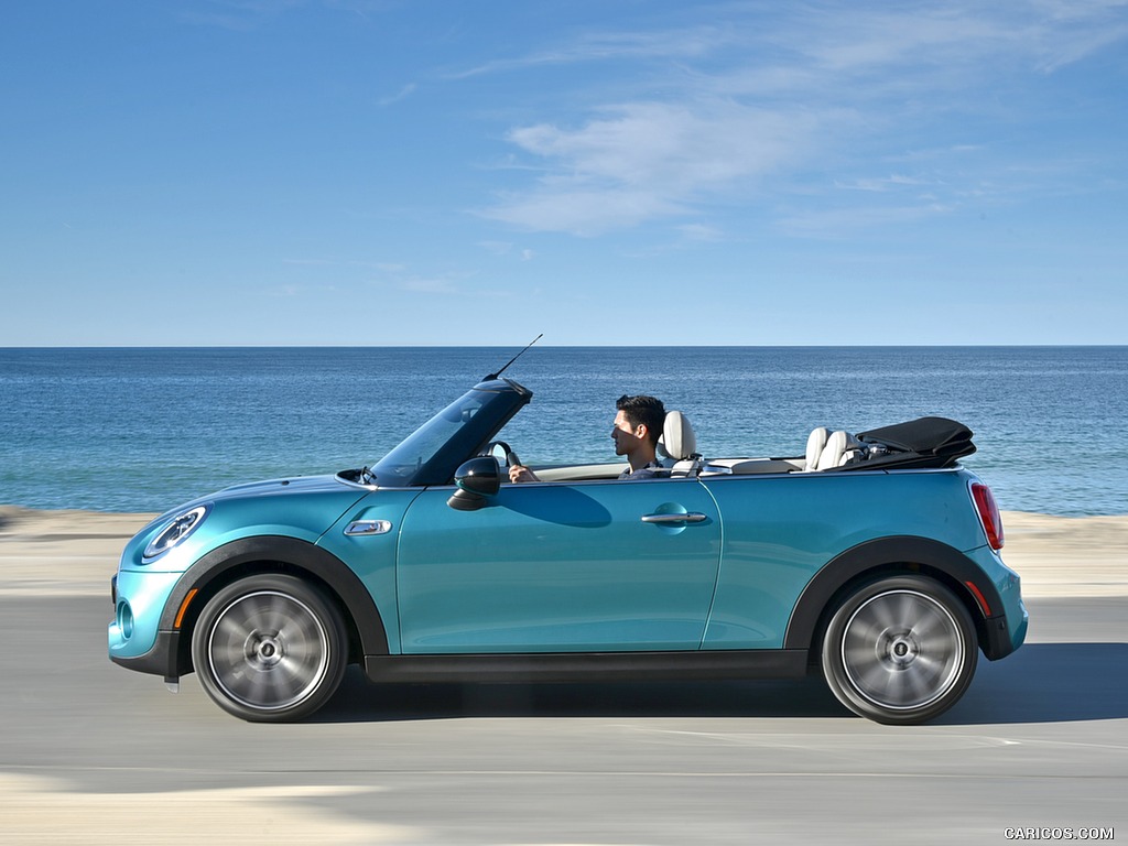 2016 MINI Cooper S Convertible (Color: Caribbean Aqua Metallic) - Side