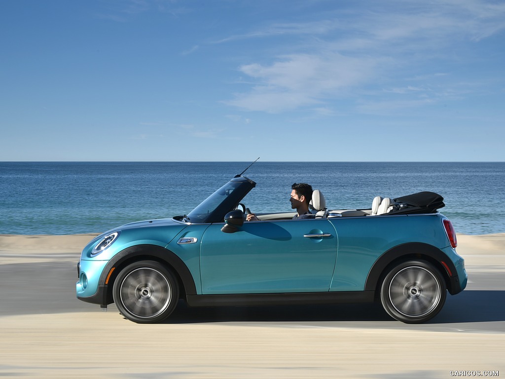 2016 MINI Cooper S Convertible (Color: Caribbean Aqua Metallic) - Side