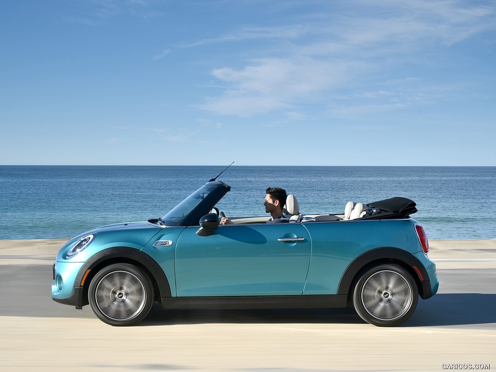 2016 MINI Cooper S Convertible (Color: Caribbean Aqua Metallic) - Side